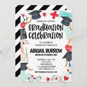 Nursing School Graduation Party Invitation