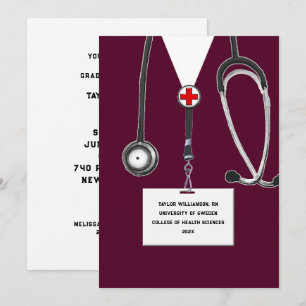 Nursing School Graduation Party Invitation