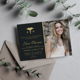 Nursing school graduation party Invitation card