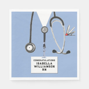 Nursing School Graduation Party Napkin