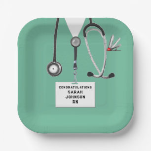 Nursing School Graduation Party Paper Plate