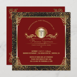 Nursing School Graduation Party   Pinning Ceremony Invitation