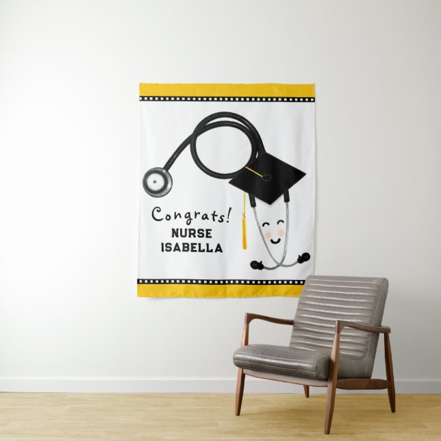 Nursing School Graduation Party Tapestry (In Situ)