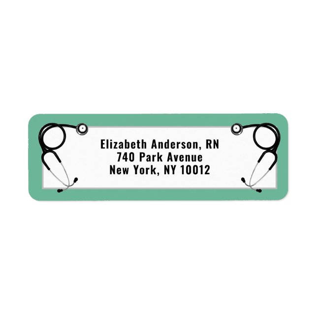Nursing School Graduation Return Address Label (Front)