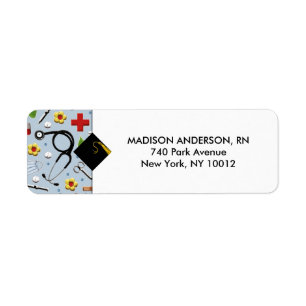 Nursing School Graduation Return Address Label