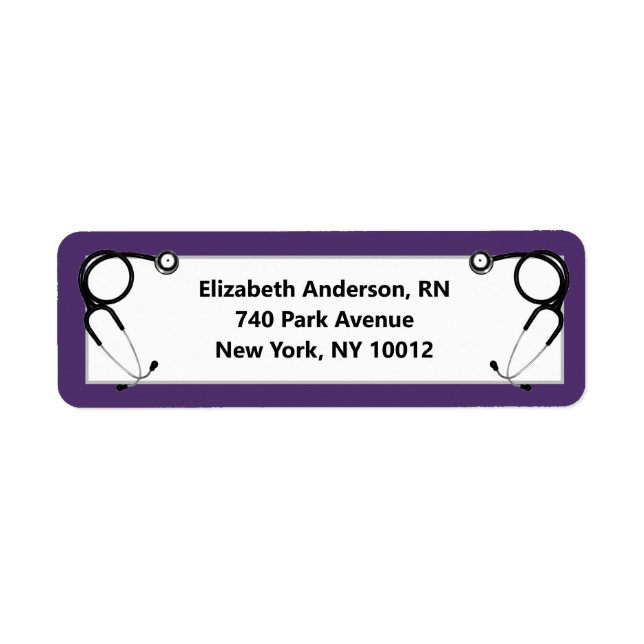 Nursing School Graduation Return Address Label (Front)