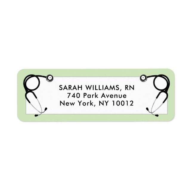 Nursing School Graduation Return Address Label (Front)