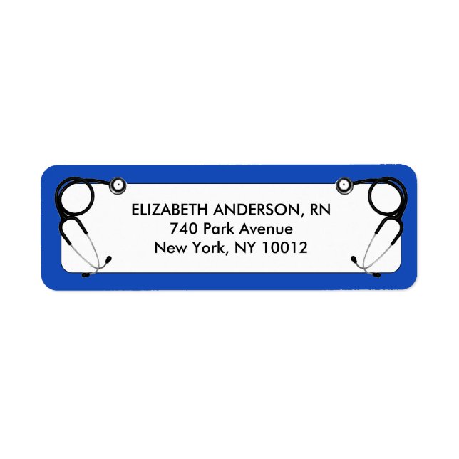 Nursing School Graduation Return Address Label (Front)