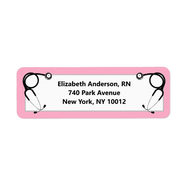 Nursing School Graduation Return Address Label (Front)
