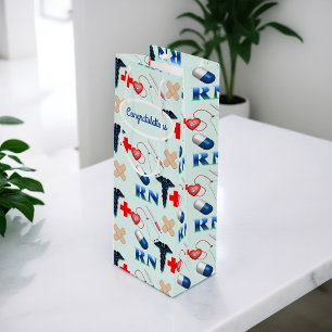 Nursing School Graduation Wine Gift Bag