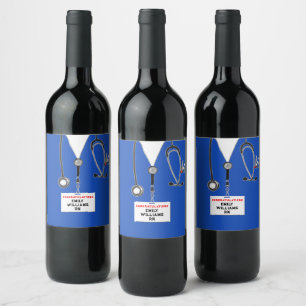 Nursing School Graduation Wine Label