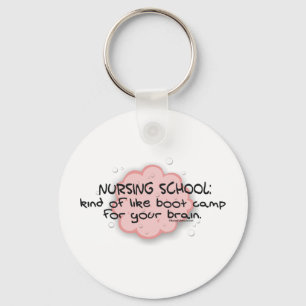 Nursing School - Like Brain Boot Camp Key Ring