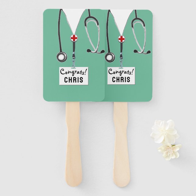 Nursing School or Medical School Graduation Hand Fan (Front and Back)