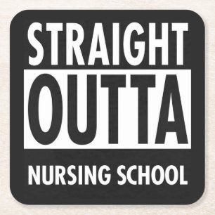 Nursing School  Square Paper Coaster