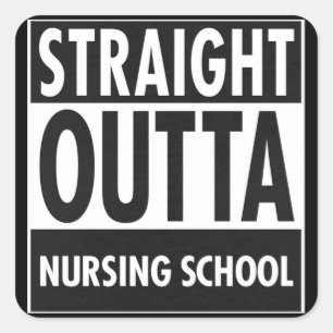 Nursing School Square Sticker