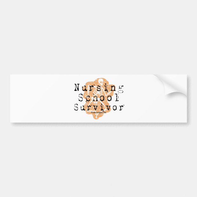 Nursing School Survivor Bumper Sticker (Front)