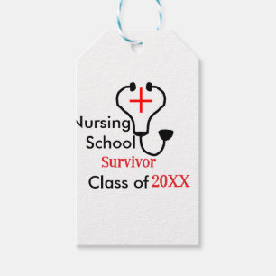 Nursing School survivor class of 20XX medical nurs Gift Tags