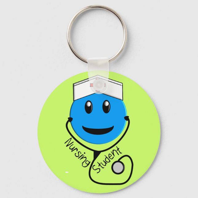 Nursing Student Big Blue Gifts Key Ring (Front)