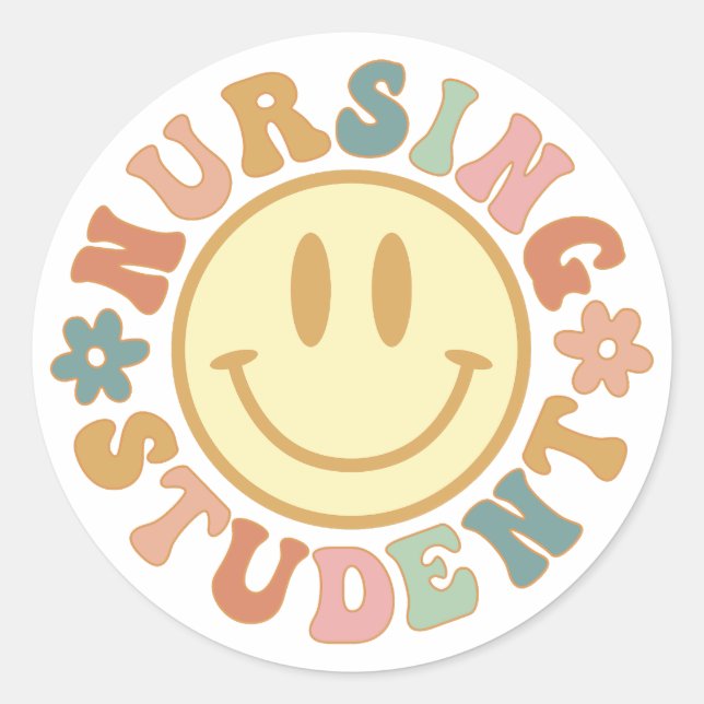 Nursing Student Gift, Future Nurse Classic Round Sticker (Front)