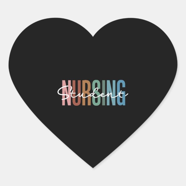 Nursing Student Heart Sticker (Front)