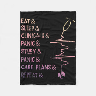 Nursing Student Medical School Nurse  Fleece Blanket