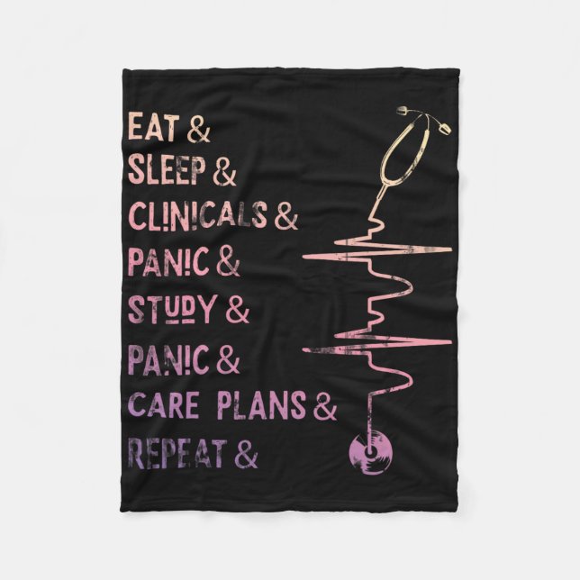 Nursing Student Medical School Nurse  Fleece Blanket (Front)