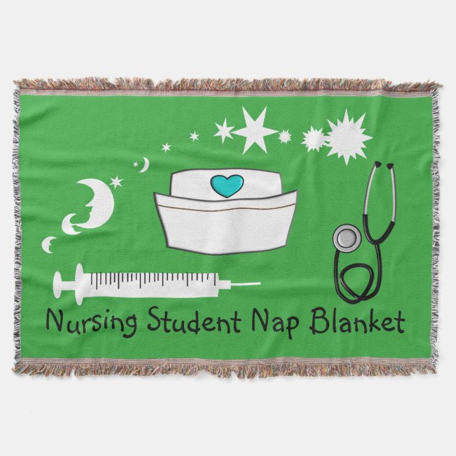 Nursing Student Nap Blanket Green (Front)