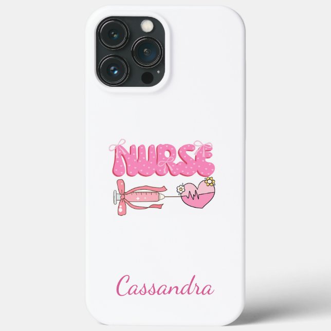 Nursing Student School Future Nurse Name Case-Mate iPhone Case (Back)