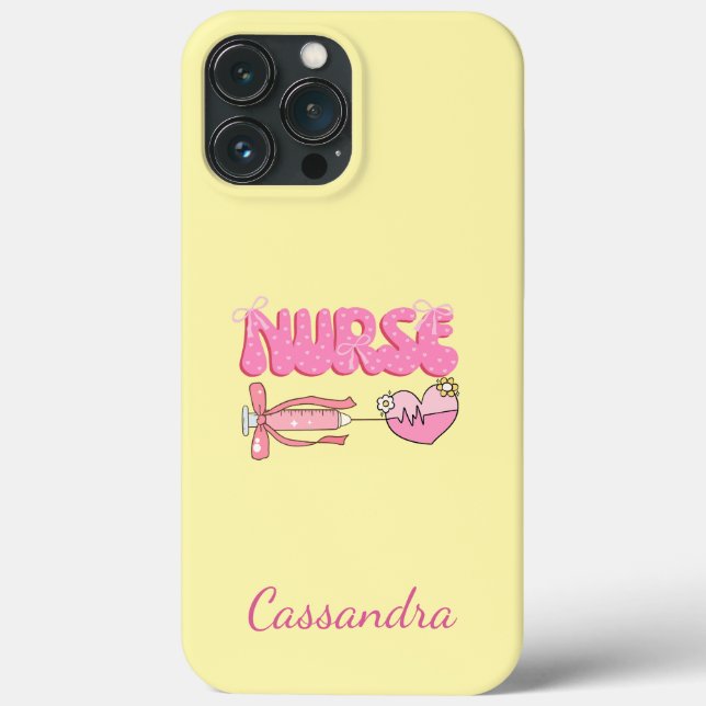 Nursing Student School Future Nurse Name Case-Mate iPhone Case (Back)