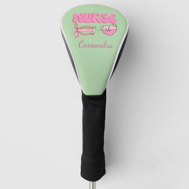 Nursing Student School Future Nurse Name Gift Golf Head Cover (Front)