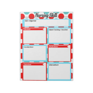 Nursing Student Skills Template Notepad