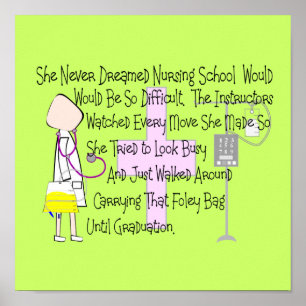 Nursing Student Story Art Poster "Foley Bag"