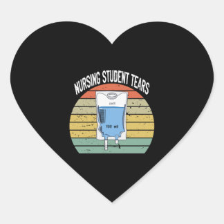 Nursing Student Tears - Nursing School Heart Sticker