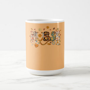 Nursing Thanksgiving Day Stethoscope Fall Nurse Co Coffee Mug