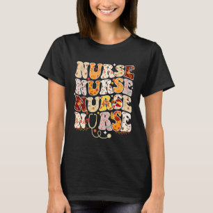 Nursing Thanksgiving Day Stethoscope Fall Nurse Li T-Shirt