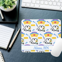 Nursing Tools on Blue Polka Dots Monogram