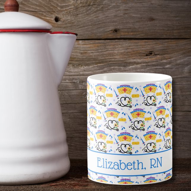 Nursing Tools with Monogram Coffee Mug (Creator Uploaded)
