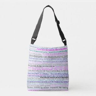 Nursing Word Cloud Crossbody Bag