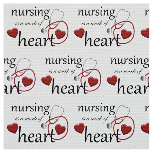 Nursing Work of Heart Nurse Fabric