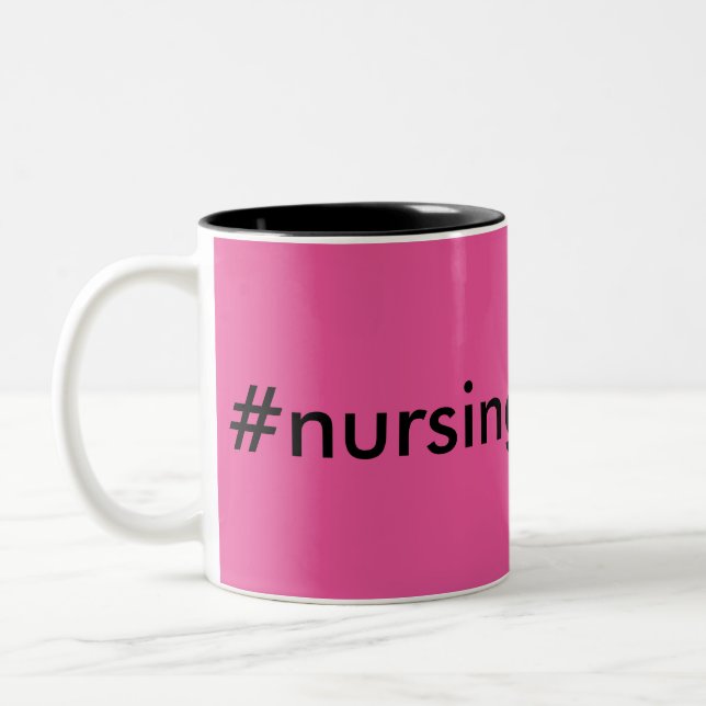 #nursingproblems Two-Tone coffee mug (Left)