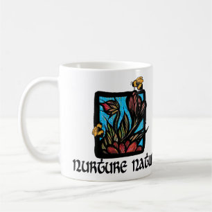 Nurture Nature Bee and Flowers                     Coffee Mug