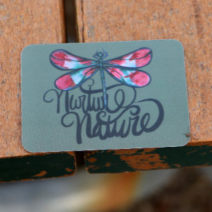 Nurture Nature Dragonfly Art Earth Day             Card
