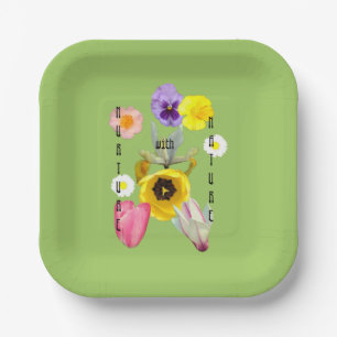 Nurture Nature Pretty Flowers Paper Plate