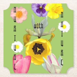 Nurture with Nature Paper Coaster
