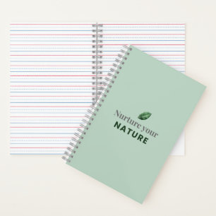 Nurture Your Nature Minimal Motivational Notebook