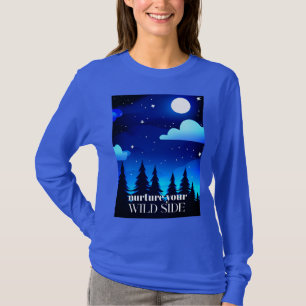 Nurture Your Wild Side - Moon. Stars & Pine Trees T-Shirt