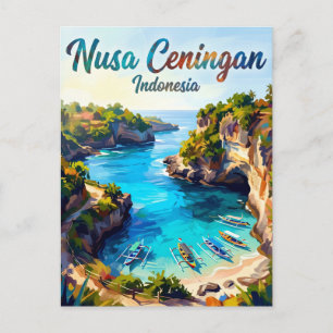 Nusa Ceningan Indonesia Postcard