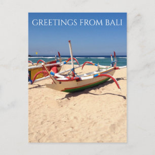 nusa dua boats postcard