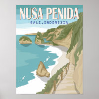 Nusa Penida Beach Bali Indonesia Vintage