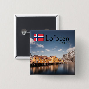 Nusfjord Lofoten 15 Cm Square Badge